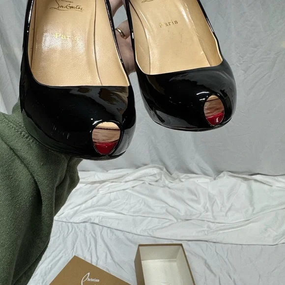 Christian Louboutin Black Patent Leather Heels - Picture 7 of 7
